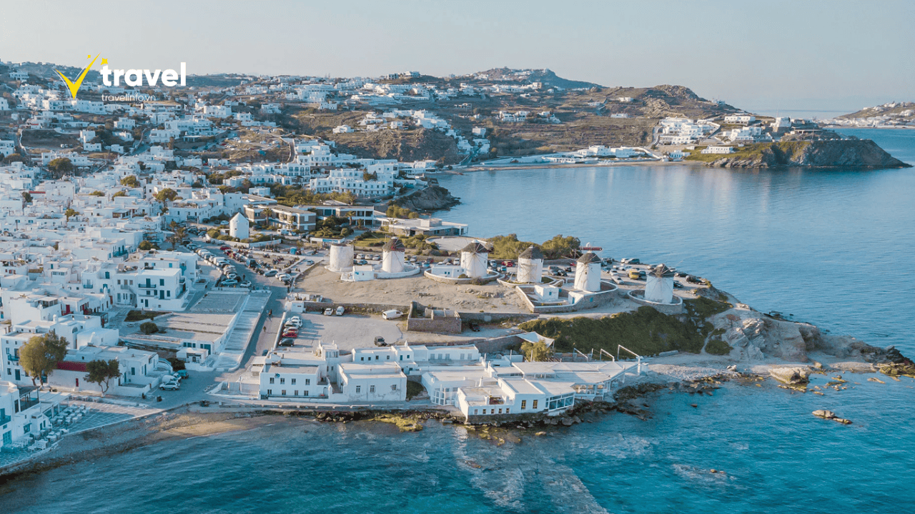 Cối xay gió trên đảo Mykonos xây từ thế kỷ 16