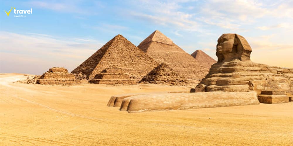 Kim tự tháp Khafre và tượng Nhân sư